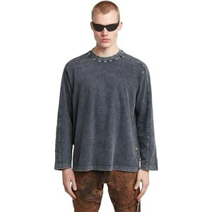 G-STAR Men's Washed Boxy R T Ls T-Shirt, Blue (Salute Smokey Gd D26837-c756-h592), XL G-STAR Men's Washed Boxy R T Ls T-Shirt, Blue (Salute Smokey Gd D26837-c756-h592), XL