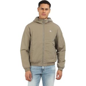 Calvin Klein Jeans Men's Padded Hooded Transitional Jacket, Beige (Brindle), M Calvin Klein Jeans Men's Padded Hooded Transitional Jacket, Beige (Brindle), M