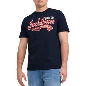 JACK & JONES Men's Jjelogo Tee Ss O-Neck 2 Col 23/24 Pls T-Shirts, Navy/Red/White, 1 XL UK JACK & JONES Men's Jjelogo Tee Ss O-Neck 2 Col 23/24 Pls T-Shirts, Navy/Red/White, 1 XL UK