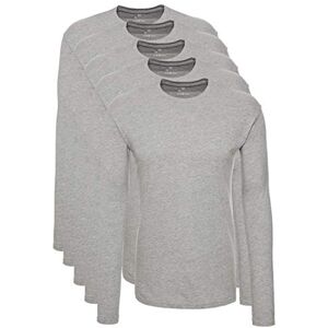 Lower East Basic Men's Long-Sleeved T-Shirt, Pack of 5, Grey, 3XL Lower East Basic Men's Long-Sleeved T-Shirt, Pack of 5, Grey, 3XL