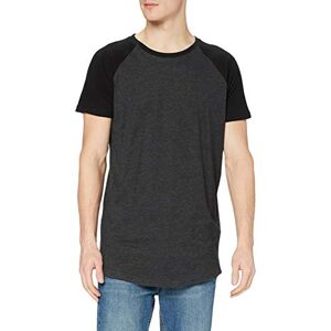 Urban Classics Men's Shaped Raglan Long Tee T-Shirt, Cha/Blk, L Urban Classics Men's Shaped Raglan Long Tee T-Shirt, Cha/Blk, L
