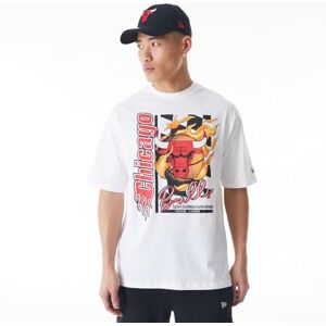 New Era NBA Flame Print Oversized T-Shirt Chicago Bulls Whitete Red New Era NBA Flame Print Oversized T-Shirt Chicago Bulls Whitete Red