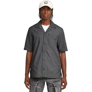 G-STAR Men's One Pkt Regular Shirt Ss, Multicoloured (Dk Black Mini Check D26183-d917-h053), L G-STAR Men's One Pkt Regular Shirt Ss, Multicoloured (Dk Black Mini Check D26183-d917-h053), L