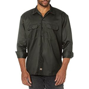 Dickies Men's Big and Tall Long Sleeve Work Shirt, Olive Green V1, S Dickies Men's Big and Tall Long Sleeve Work Shirt, Olive Green V1, S