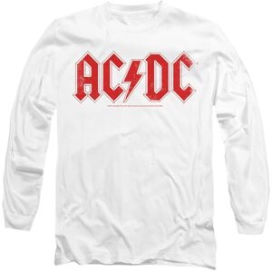 AC/DC Logo Raglan Mens Long Sleeve T Shirt, White, XX-Large AC/DC Logo Raglan Mens Long Sleeve T Shirt, White, XX-Large