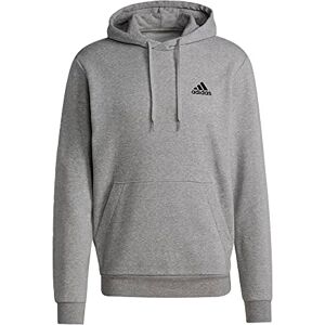 adidas Men's Essentials Fleece Hoodie, Medium Grey Heather / Black, XXL adidas Men's Essentials Fleece Hoodie, Medium Grey Heather / Black, XXL