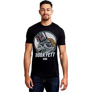 Star Wars Mens Retro Boba T Shirt, Black (Black Blk), L UK Star Wars Mens Retro Boba T Shirt, Black (Black Blk), L UK