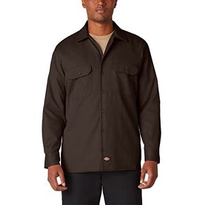 Dickies Men's Long Sleeve Plain Long Sleeve Workwear Shirt, Brown (Dark Brown), Large Dickies Men's Long Sleeve Plain Long Sleeve Workwear Shirt, Brown (Dark Brown), Large