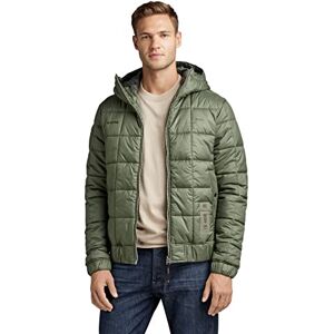G-STAR Men's Meefic Squared Quilted Hooded Jacket, Green (lt hunter D22716-B958-8165), S G-STAR Men's Meefic Squared Quilted Hooded Jacket, Green (lt hunter D22716-B958-8165), S