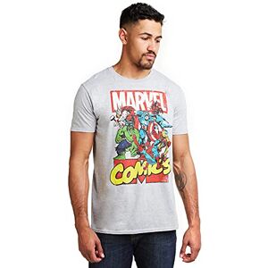 Marvel Men's Call Out T Shirt, Grey (Sport Grey Spo), S UK Marvel Men's Call Out T Shirt, Grey (Sport Grey Spo), S UK