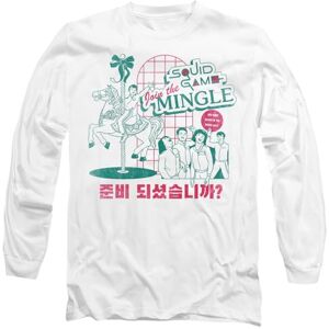Squid Game Merry Go Round Unisex Long Sleeve T Shirt, White, XX-Large Squid Game Merry Go Round Unisex Long Sleeve T Shirt, White, XX-Large