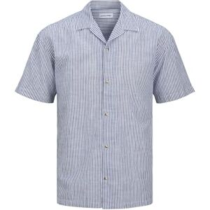 JACK & JONES Men's Jjesummer Resort Shirt Ss Sn Short-Sleeved, Infinity/Detail: Stripe, L JACK & JONES Men's Jjesummer Resort Shirt Ss Sn Short-Sleeved, Infinity/Detail: Stripe, L