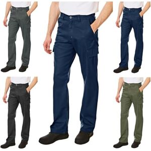 Lee Men's Classic Multi Pocket Cargo Work Trouser Easy care Safety Pant, Navy, 36W / 31L Lee Men's Classic Multi Pocket Cargo Work Trouser Easy care Safety Pant, Navy, 36W / 31L