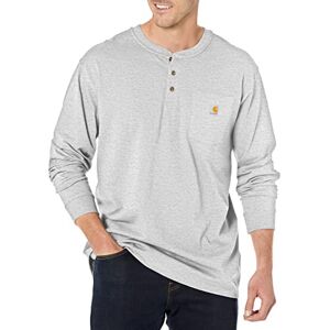 Carhartt Men's Loose Fit Heavyweight Long-Sleeve Pocket Henley T-Shirt, Heather Grey, XL Carhartt Men's Loose Fit Heavyweight Long-Sleeve Pocket Henley T-Shirt, Heather Grey, XL