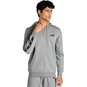 Puma Men's Ess+ Tape Full-zip Hoodie Fl Sweat, Medium Gray Heather, M UK Puma Men's Ess+ Tape Full-zip Hoodie Fl Sweat, Medium Gray Heather, M UK