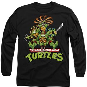 Mutant TMNT Manga Turtles Mens Long Sleeve T Shirt, Black, L Mutant TMNT Manga Turtles Mens Long Sleeve T Shirt, Black, L