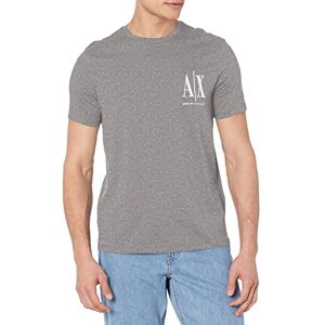 Armani Exchange Men's Front Embroidered Logo T-Shirt, BROS BC09 Grey MELAN, Large Armani Exchange Men's Front Embroidered Logo T-Shirt, BROS BC09 Grey MELAN, Large