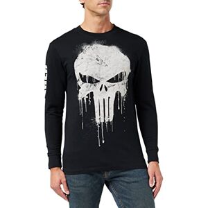 Marvel Men's Avengers Punisher Skull Long Sleeve Top, Black (Black Blk), L UK Marvel Men's Avengers Punisher Skull Long Sleeve Top, Black (Black Blk), L UK
