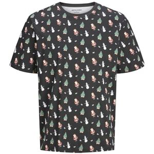 JACK & JONES Men's Jjxmas Merry AOP Tee Ss Crew Neck T-Shirt, Black, M JACK & JONES Men's Jjxmas Merry AOP Tee Ss Crew Neck T-Shirt, Black, M