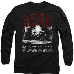 AC/DC Logo Stack Unisex Adult Longsleeve T Shirt, Black, X-Large AC/DC Logo Stack Unisex Adult Longsleeve T Shirt, Black, X-Large