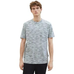 TOM TAILOR Men's 1040940 T-Shirt, 35056-Navy White Spacedye Pique, L TOM TAILOR Men's 1040940 T-Shirt, 35056-Navy White Spacedye Pique, L