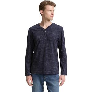 TOM TAILOR Men's 1047787 Long Sleeve T-Shirt, 38719-Navy Red Multi Inject, XL TOM TAILOR Men's 1047787 Long Sleeve T-Shirt, 38719-Navy Red Multi Inject, XL