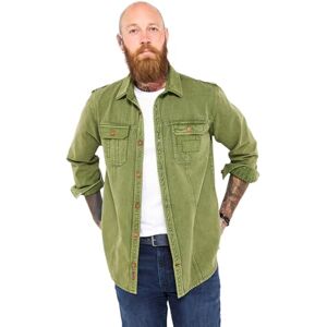 Joe Browns Men's Green Embroidered Stitch Detail Shirt, Khaki, M Joe Browns Men's Green Embroidered Stitch Detail Shirt, Khaki, M