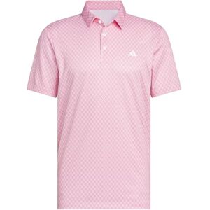 adidas Men's Mens CORE Allover Print Polo Shirt, Pure Ruby/White, M adidas Men's Mens CORE Allover Print Polo Shirt, Pure Ruby/White, M
