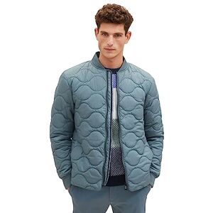 TOM TAILOR Men's Lighweight Bomber Jacket with Quilting, 32506-dusty Dark Teal, L TOM TAILOR Men's Lighweight Bomber Jacket with Quilting, 32506-dusty Dark Teal, L
