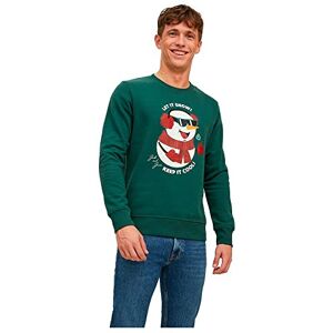 JACK & JONES Jack&Jones Men's Jorton Sweat Crew Neck Xmas Sweatshirt, Trekking Green, M JACK & JONES Jack&Jones Men's Jorton Sweat Crew Neck Xmas Sweatshirt, Trekking Green, M