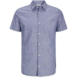 JACK & JONES Men's Jjebreeze Shirt Ss Sn, Faded Denim, XS JACK & JONES Men's Jjebreeze Shirt Ss Sn, Faded Denim, XS