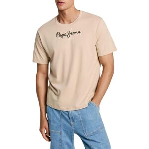 Pepe Jeans Men's Eggo N T-Shirt, Brown (Concrete Beige), M Pepe Jeans Men's Eggo N T-Shirt, Brown (Concrete Beige), M
