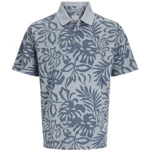 JACK & JONES Men's Jprbluwilliam Ss AOP Polo, Ashley Blue, M JACK & JONES Men's Jprbluwilliam Ss AOP Polo, Ashley Blue, M