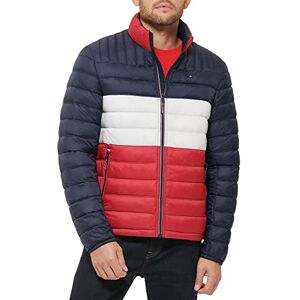 Tommy Hilfiger Men's Ultra Loft Packable Puffer Jacket Down Alternative Coat, Midnight/White/Red W/Patch, XXXXL Tall Tommy Hilfiger Men's Ultra Loft Packable Puffer Jacket Down Alternative Coat, Midnight/White/Red W/Patch, XXXXL Tall
