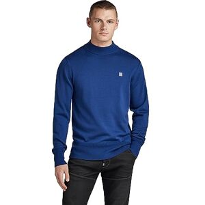 G-STAR Men's Premium Core Mock Knitted Sweater, Blue (ballpen blue D21932-B692-1822), L G-STAR Men's Premium Core Mock Knitted Sweater, Blue (ballpen blue D21932-B692-1822), L