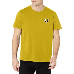 True Religion Men's Buddha Logo Short Sleeve Tee T-Shirt, Mustard Yellow, S True Religion Men's Buddha Logo Short Sleeve Tee T-Shirt, Mustard Yellow, S