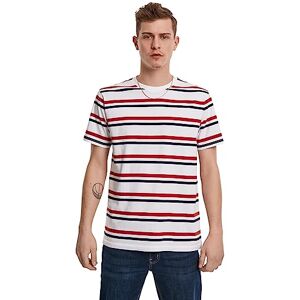 Urban Classics Men's Yarn Dyed Skate Stripe Tee T-Shirt, Multicolour (White/Red/Midnight Navy 02053), X-Large Urban Classics Men's Yarn Dyed Skate Stripe Tee T-Shirt, Multicolour (White/Red/Midnight Navy 02053), X-Large