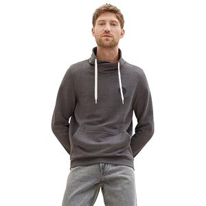 TOM TAILOR Men's 1037753 Sweatshirt, 11086-Dark Grey Melange, M TOM TAILOR Men's 1037753 Sweatshirt, 11086-Dark Grey Melange, M
