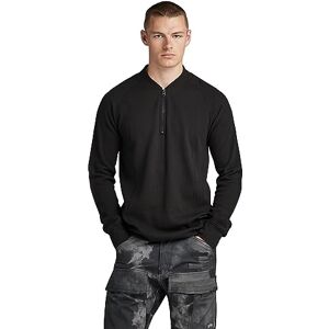 G-STAR Men's Jirgi Half Zip Slim Tweeter, Black (dk black D23512-D271-6484), S G-STAR Men's Jirgi Half Zip Slim Tweeter, Black (dk black D23512-D271-6484), S