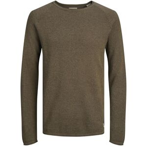 JACK & JONES Men's Jjehill Knit Crew Neck Noos Jumper, Canteen/Detail: Twist, X-Small JACK & JONES Men's Jjehill Knit Crew Neck Noos Jumper, Canteen/Detail: Twist, X-Small