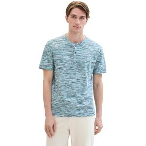 TOM TAILOR Men's 1041832 T-Shirt, 35585-Teal Multicolour Spacedye, M TOM TAILOR Men's 1041832 T-Shirt, 35585-Teal Multicolour Spacedye, M