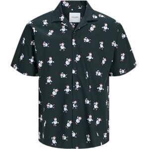 JACK & JONES Jjxmas AOP Shirt SS, Scarab, L JACK & JONES Jjxmas AOP Shirt SS, Scarab, L
