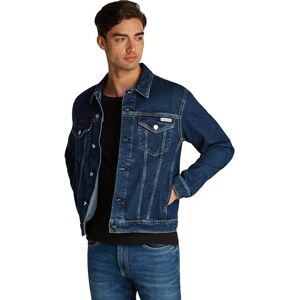 Calvin Klein Men’s Slim Fit Denim Jacket with Button Placket, Blue (Denim Dark), XL Calvin Klein Men’s Slim Fit Denim Jacket with Button Placket, Blue (Denim Dark), XL