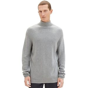 TOM TAILOR Men's 1038241 Sweater, 12035-Grey Heather Melange, L TOM TAILOR Men's 1038241 Sweater, 12035-Grey Heather Melange, L