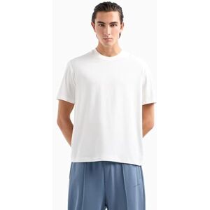 Armani Exchange Men's The Grid, Sustainable, Tonal Printed Logo T-Shirt, Off White, XS Armani Exchange Men's The Grid, Sustainable, Tonal Printed Logo T-Shirt, Off White, XS