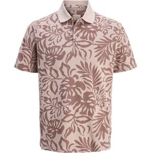 JACK & JONES Men's Jprbluwilliam Ss AOP Polo, Adobe Rose, M JACK & JONES Men's Jprbluwilliam Ss AOP Polo, Adobe Rose, M