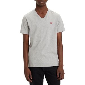 Levi's Men's Original Housemark V-Neck T-Shirt, Mid Tone Grey Heather, L Levi's Men's Original Housemark V-Neck T-Shirt, Mid Tone Grey Heather, L