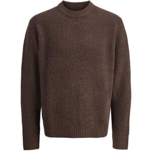 JACK & JONES Men's Joryork Ollie Knit Crew Neck, Deep Mahogany, L JACK & JONES Men's Joryork Ollie Knit Crew Neck, Deep Mahogany, L