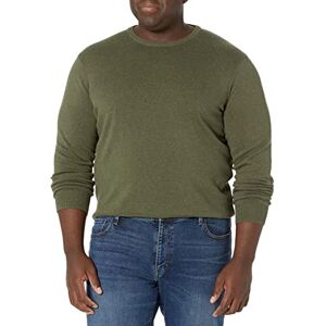 Amazon Essentials Men's Crewneck Sweater (Available in Big & Tall), Olive Heather, 6X-Large Big Amazon Essentials Men's Crewneck Sweater (Available in Big & Tall), Olive Heather, 6X-Large Big
