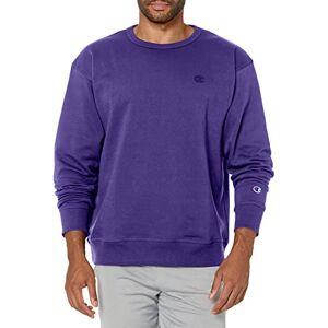 Champion Men's, Powerblend, Fleece, Crewneck Sweatshirt (Reg. Or Big & Tall), Purple C Logo, S Champion Men's, Powerblend, Fleece, Crewneck Sweatshirt (Reg. Or Big & Tall), Purple C Logo, S